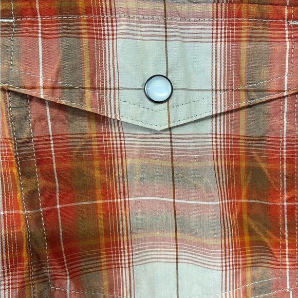 RedHead Faux Pearl Snap-Front Plaid Long-Sleeve Shirt. Size 2XL - Picture 8 of 10